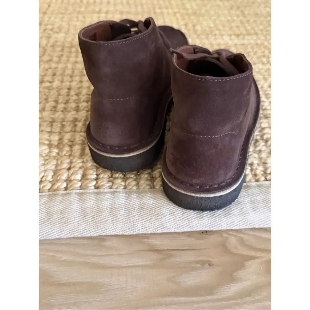 Clarks Originals Desert Boot Women’s 7 Brown Burgundy Suede Crepe Sole Chukka